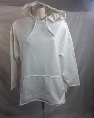Felpa bianca donna oversize 