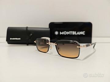 Montblanc 0483S nero/oro lente gialla