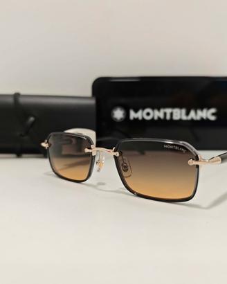 Montblanc 0483S nero/oro lente gialla