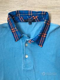 Vintage Burberry London polo shirt  tgL blu