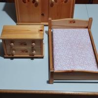 set kit mobili giocattolo bambole Barbie letto mob