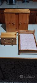 set kit mobili giocattolo bambole Barbie letto mob