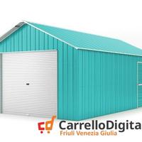 Baracca cantiere 438x724 con saracinesca azzurro