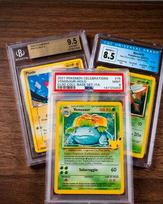 LOTTO 3 CARTE POKEMON GRADATE