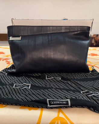 Pochette in pelle con zip Versace vintage