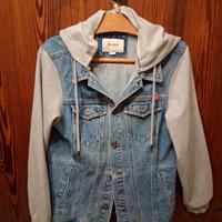 giacca unisex jeans con cappuccio 