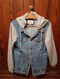 giacca unisex jeans con cappuccio 