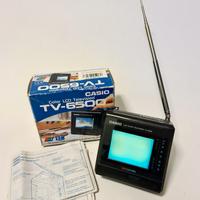 CASIO MINI TV -6500 BATTERIA FUNZIONA 1989 VINTAGE