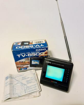 CASIO MINI TV -6500 BATTERIA FUNZIONA 1989 VINTAGE