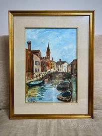 Quadro paesaggistico di Venezia firmato