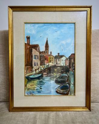 Quadro paesaggistico di Venezia firmato