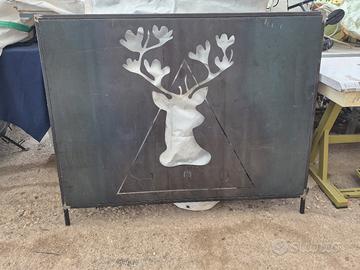 quadro cancello ferro intagliato laser cervo 