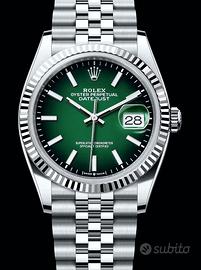 Rolex DJ 36mm 126234 verde ombré nuovo 08/2026
