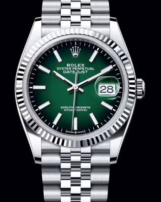 Rolex DJ 36mm 126234 verde ombré nuovo 08/2026