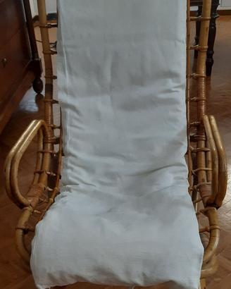 Poltrona vintage anni 60-70 stile Agnoli, bambu'