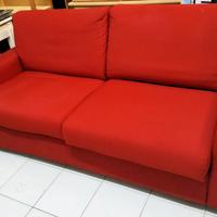 Divano letto tessuto rosso