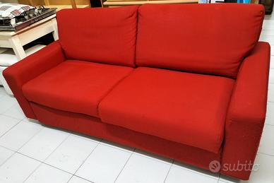 Divano letto tessuto rosso