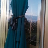 vestito verde petrolio