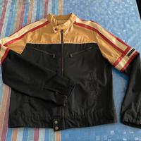Giacca uomo vintage biker finta pelle taglia XL
