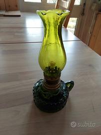 antichità antiquariatlampada ad olio vintage rara 