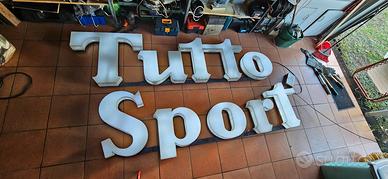 INSEGNA LUMINOSA VINTAGE "TUTTO SPORT" RECUPERO