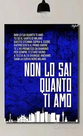 INTER NERAZZURRI CORO STAMPA SU TELA