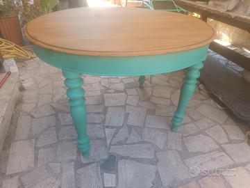 vecchio tavolo legno massello provenzale 