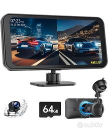 Lamto 6.25 pollici Dash Cam Auto 4K con Carplay