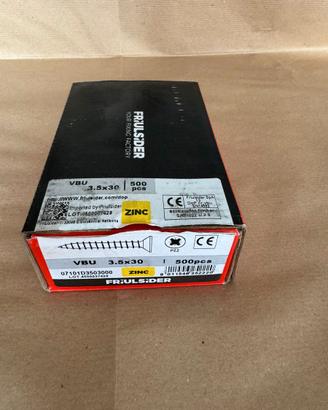 500 viti Friulsider VBU TPS Zincata gialla 3,5x30