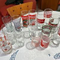 Collezione  bicchieri vintage coca-cola e pepsi