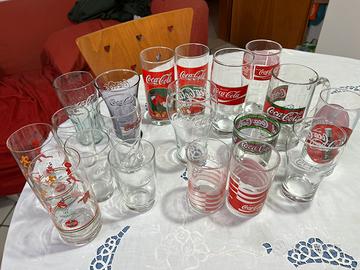 Collezione  bicchieri vintage coca-cola e pepsi