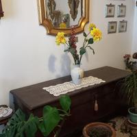 Cassapanca della nonna in noce con specchiera