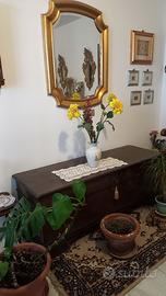 Cassapanca della nonna in noce con specchiera