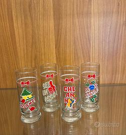 Lotto 4 bicchieri vintage dadi Maggi