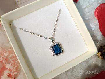 💙 Collana Rose, in Acciaio inossidabile blu💙