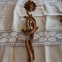 Coppia di applique dorate  da parete