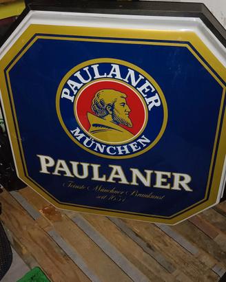 insegna luminosa Paulaner 