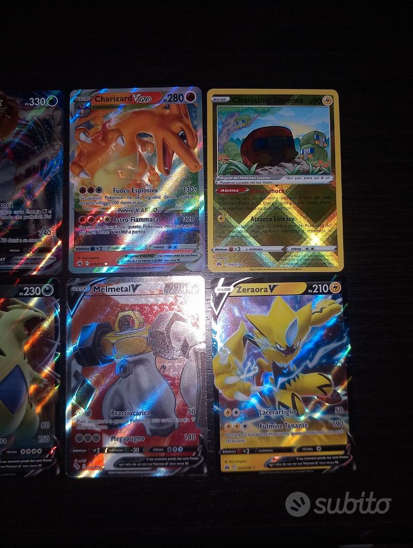 Lotto carte pokemon zenit regale charizard lucente glaceon rayquaza V Vasto