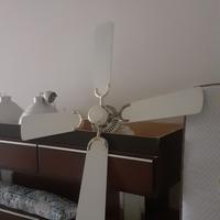 2 lampade alluminio e ventilatore a pale + lampada