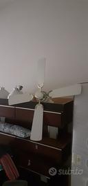 2 lampade alluminio e ventilatore a pale + lampada