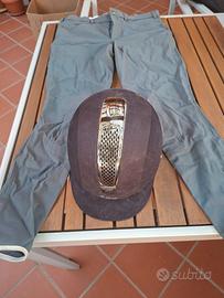 Set Equitazione: Pantaloni Tg 48 + Casco Tg 59