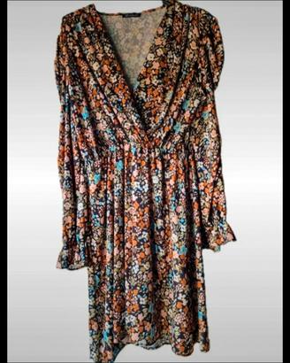 Abito mixerì con fantasia floreale