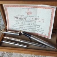 set penne Parker in argento 