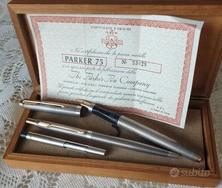 set penne Parker in argento 