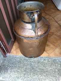Antico porta latte in rame fine 800