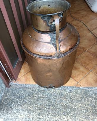 Antico porta latte in rame fine 800