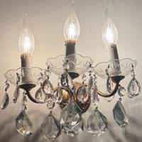 4 applique stile impero oro e vetro cristallo