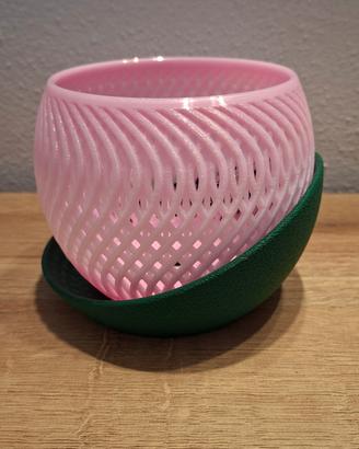 Vaso di design per Orchidee con sottovaso 