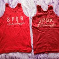 2 Canotte Vintage S.P.Q.R. Salvataggio Roma Ostia 