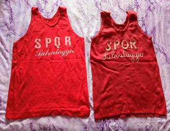 2 Canotte Vintage S.P.Q.R. Salvataggio Roma Ostia 